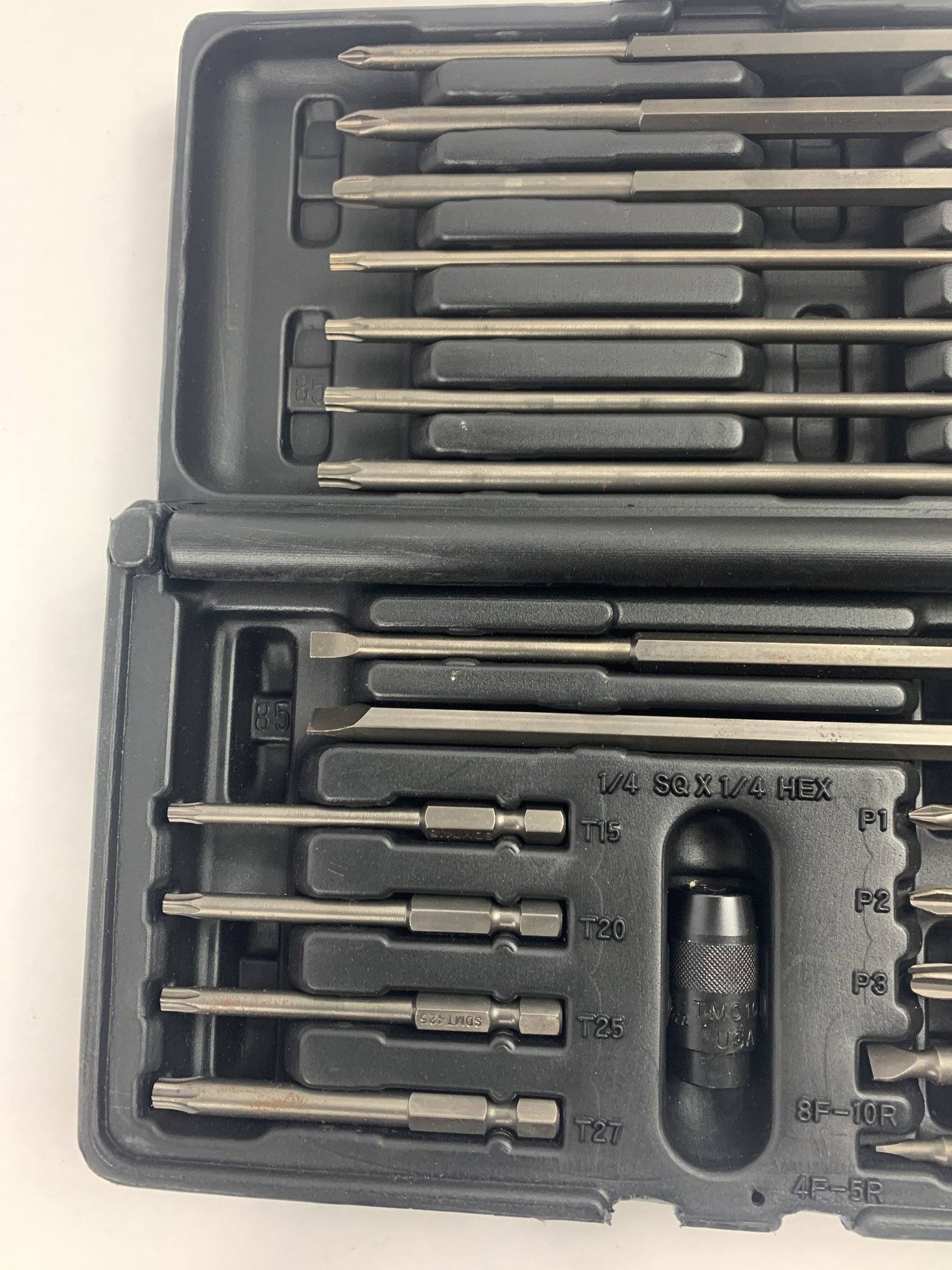 jeu de 21 embouts de vissage avec snap-hook, vert clair